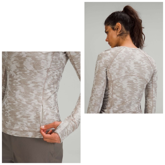 Lululemon Its Rulu Run Long Sleeve Shirt Data Rush Jacquard Size 6 - Picture 15 of 16
